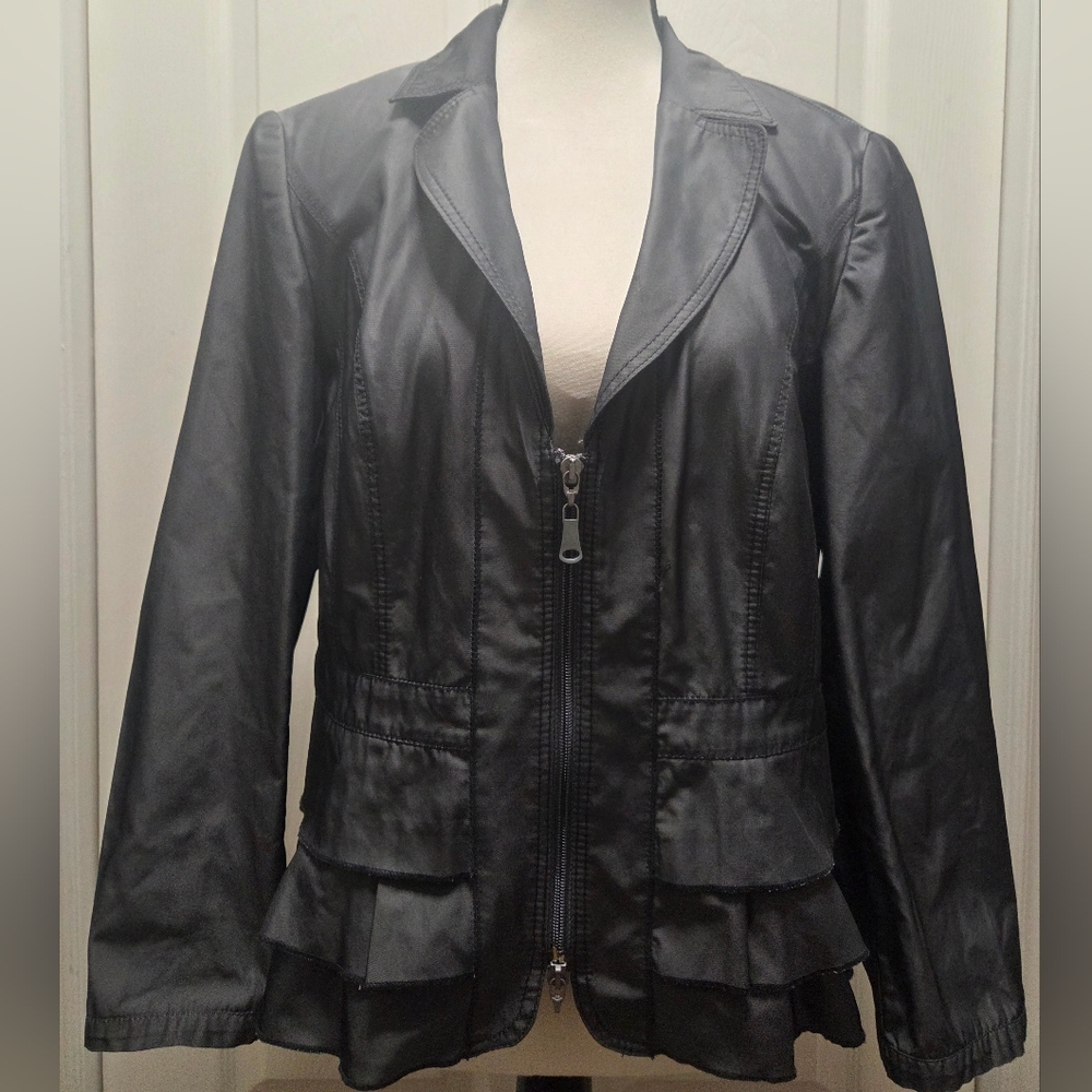 Betty Barclay Ruffle Blazer With Shoulder Pads Light Weight